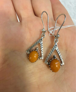 New Amber sterling silver earrings 4.36gr
