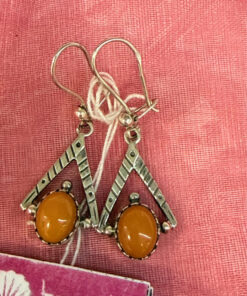 New Amber sterling silver earrings 4.36gr