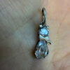 Cat pendant sparkling CZ sterling silver#114