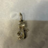 Cat pendant sparkling CZ sterling silver#114