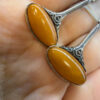New Sterling silver earrings with natural amber ethnic
