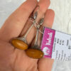 New Sterling silver earrings with natural amber ethnic