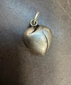 Vintage sterling silver heart pendant charm#114