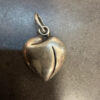 Vintage sterling silver heart pendant charm#114