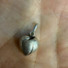 Vintage sterling silver heart pendant charm#114
