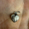 Vintage sterling silver heart pendant charm#114
