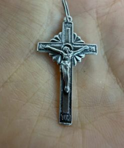 Orthodox silver cross from the 1990s USSR#114