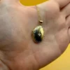 9 k gold oval locket pendant 925