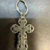 Religious Protective Silver Vintage Cross, 90s, Ukraine