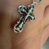 Religious Protective Silver Vintage Cross, 90s, Ukraine