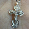 Vintage sterling silver cross pendant#52