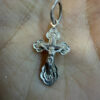 Vintage sterling silver cross pendant#52