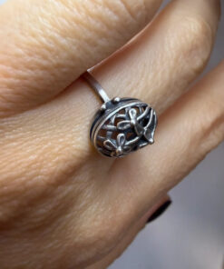 Vintage Soviet silver ring (875 silver), size R #12