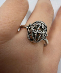 Vintage Soviet silver ring (875 silver), size R #12