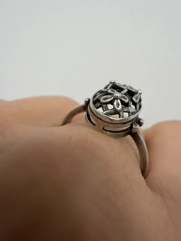 Vintage Soviet silver ring (875 silver), size R #12