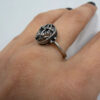 Vintage Soviet silver ring (875 silver), size R #12