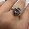 Vintage Soviet silver ring (875 silver), size R #12