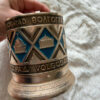 Soviet USSR Vintage Glass Tea Cup Holder “Volgograd”Podstakannik 1960-70s USSR