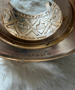 Soviet USSR Vintage Glass Tea Cup Holder “Volgograd”Podstakannik 1960-70s USSR