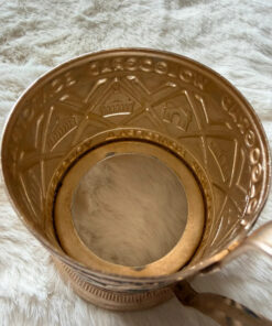 Soviet USSR Vintage Glass Tea Cup Holder “Volgograd”Podstakannik 1960-70s USSR