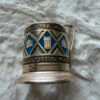 Soviet USSR Vintage Glass Tea Cup Holder “Volgograd”Podstakannik 1960-70s USSR
