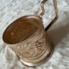 Soviet USSR vintage Glass Tea Cup Holder grape Podstakannik 1960-70s USSR