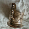 Soviet USSR vintage Glass Tea Cup Holder grape Podstakannik 1960-70s USSR