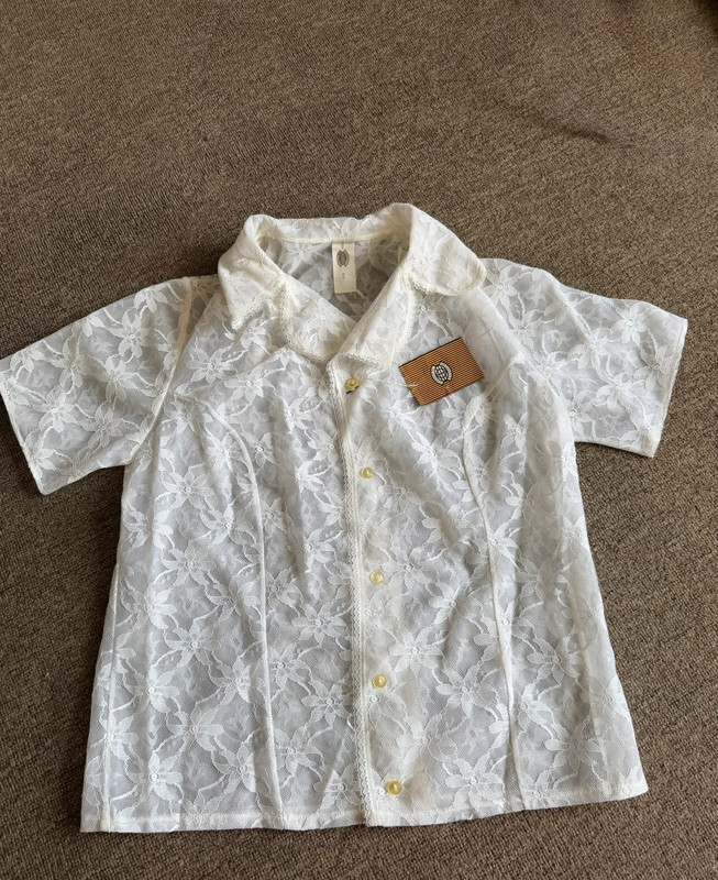 Vintage Soviet lace blouse from the 1970s. Size 48 ( m)