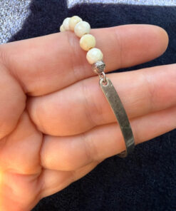 Thomas Sabo Sterling Silver Love Bridge Bracelet with faceted White Agate Beads#21