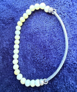Thomas Sabo Sterling Silver Love Bridge Bracelet with faceted White Agate Beads