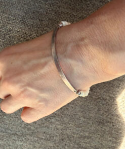 Thomas Sabo Sterling Silver Love Bridge Bracelet with faceted White Agate Beads