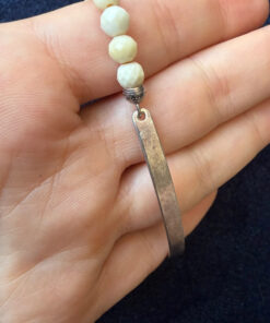 Thomas Sabo Sterling Silver Love Bridge Bracelet with faceted White Agate Beads