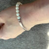 Thomas Sabo Sterling Silver Love Bridge Bracelet with faceted White Agate Beads#21