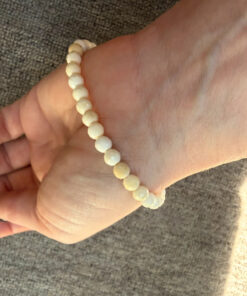 Thomas Sabo Sterling Silver Love Bridge Bracelet with faceted White Agate Beads