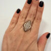 Vintage sterling silver 925 ring from the 1990s, Soviet Union era. Size U
