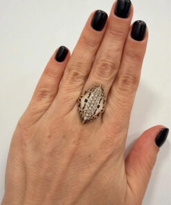 Vintage sterling silver 925 ring from the 1990s, Soviet Union era. Size U