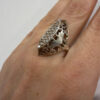 Vintage sterling silver 925 ring from the 1990s, Soviet Union era. Size U