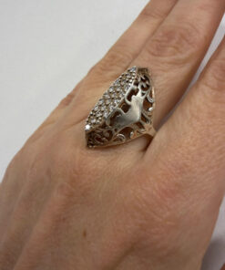 Vintage sterling silver 925 ring from the 1990s, Soviet Union era. Size U