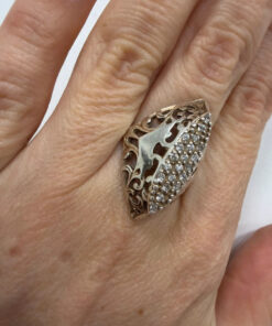 Vintage sterling silver 925 ring from the 1990s, Soviet Union era. Size U