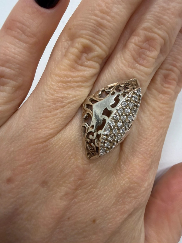 Vintage sterling silver 925 ring from the 1990s, Soviet Union era. Size U