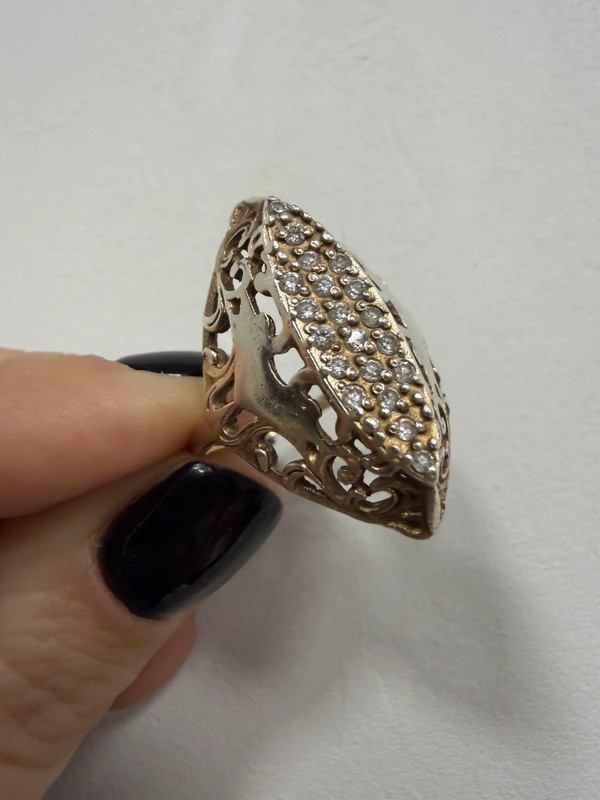 Vintage sterling silver 925 ring from the 1990s, Soviet Union era. Size U