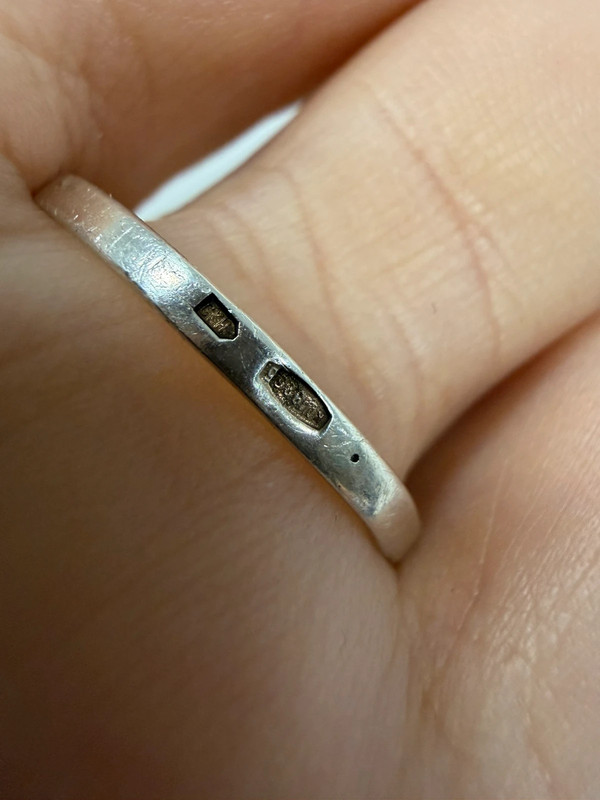 Vintage sterling silver 925 ring from the 1990s, Soviet Union era. Size U