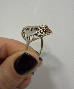 Vintage sterling silver 925 ring from the 1990s, Soviet Union era. Size U