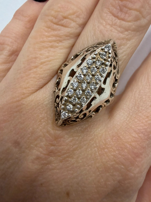 Vintage sterling silver 925 ring from the 1990s, Soviet Union era. Size U