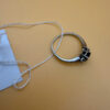 Silver ring with almandine garnet, size O