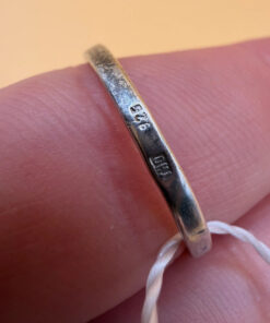 Silver ring with almandine garnet, size O