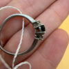Silver ring with almandine garnet, size O