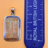 Sterling silver 925 pendant, resin with opal chips #149