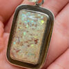 Sterling silver 925 pendant, resin with opal chips #149