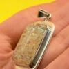 Sterling silver 925 pendant, resin with opal chips #149